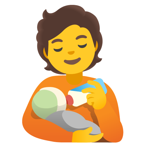 Google design of the person feeding baby emoji verson:Noto Color Emoji 15.0