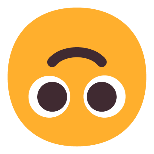 Microsoft design of the upside-down face emoji verson:Windows-11-22H2