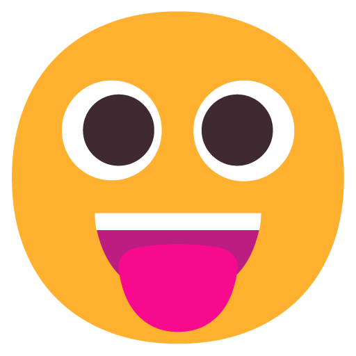 Microsoft design of the face with tongue emoji verson:Windows-11-22H2