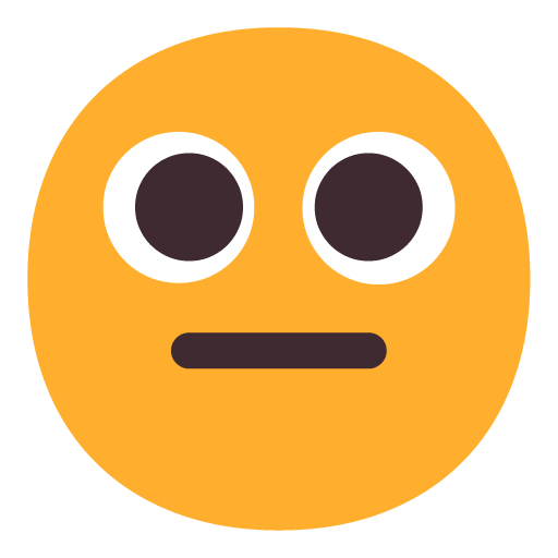 Microsoft design of the neutral face emoji verson:Windows-11-22H2