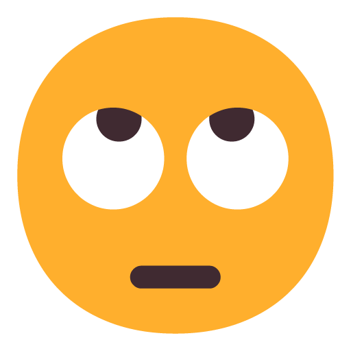 Microsoft design of the face with rolling eyes emoji verson:Windows-11-22H2