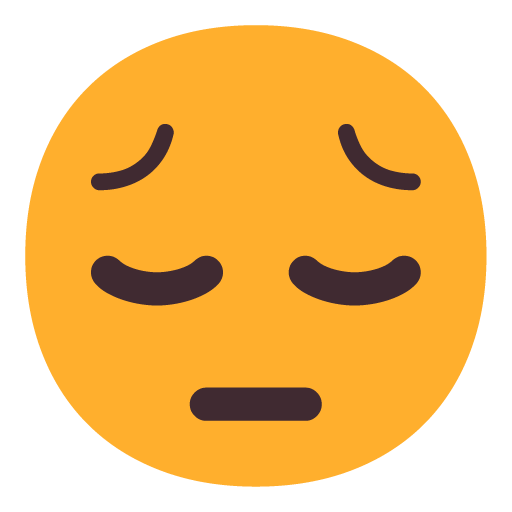 Microsoft Microsoft design of the pensive face emoji verson:Windows-11-22H2
