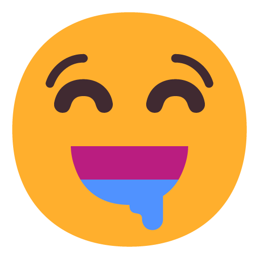 Microsoft design of the drooling face emoji verson:Windows-11-22H2