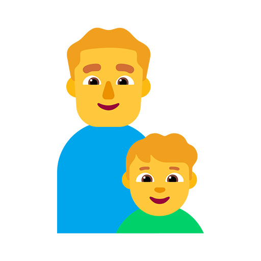 Microsoft design of the family: man boy emoji verson:Windows-11-22H2