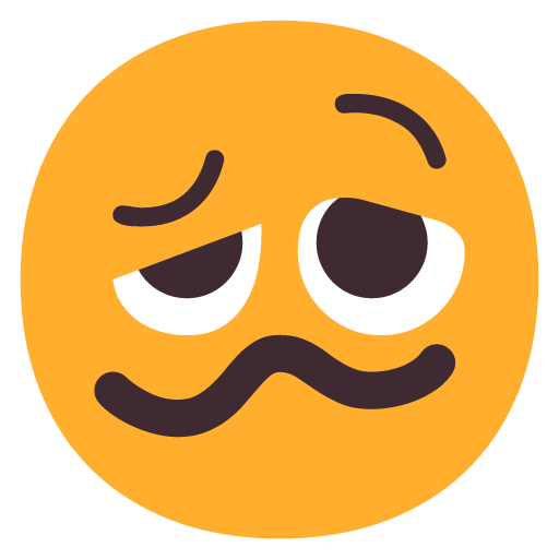 Microsoft design of the woozy face emoji verson:Windows-11-22H2