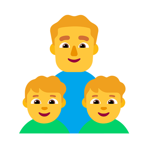 Microsoft design of the family: man boy boy emoji verson:Windows-11-22H2