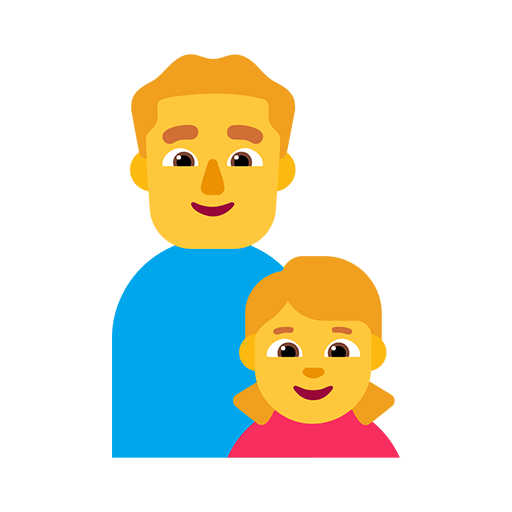 Microsoft design of the family: man girl emoji verson:Windows-11-22H2