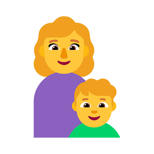 Microsoft design of the family: woman boy emoji verson:Windows-11-22H2