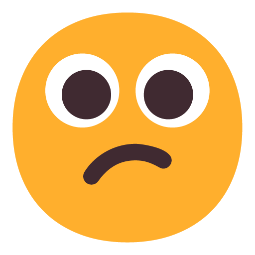 Microsoft design of the confused face emoji verson:Windows-11-22H2