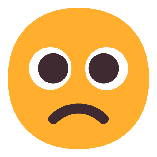 Microsoft design of the slightly frowning face emoji verson:Windows-11-22H2