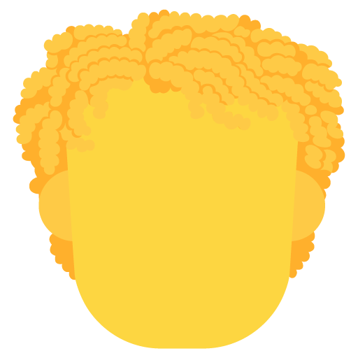 Microsoft design of the curly hair emoji verson:Windows-11-22H2