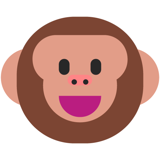 Microsoft design of the monkey face emoji verson:Windows-11-22H2
