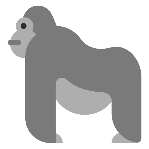 Microsoft design of the gorilla emoji verson:Windows-11-22H2