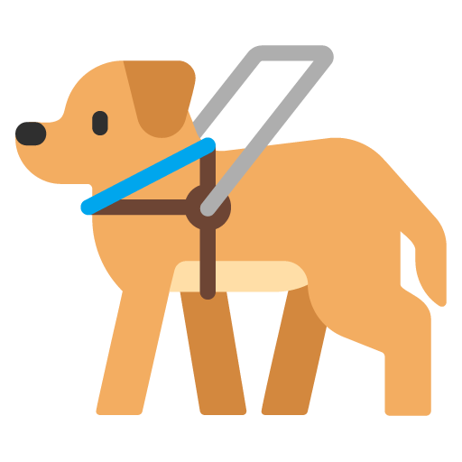 Microsoft design of the guide dog emoji verson:Windows-11-22H2