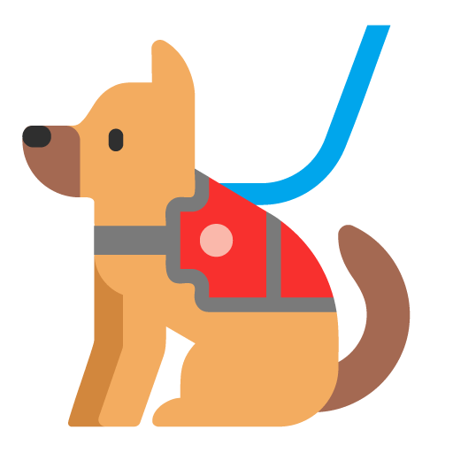 Microsoft design of the service dog emoji verson:Windows-11-22H2