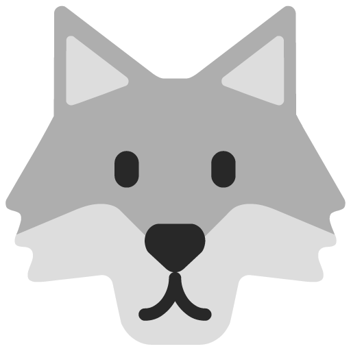 Microsoft design of the wolf emoji verson:Windows-11-22H2