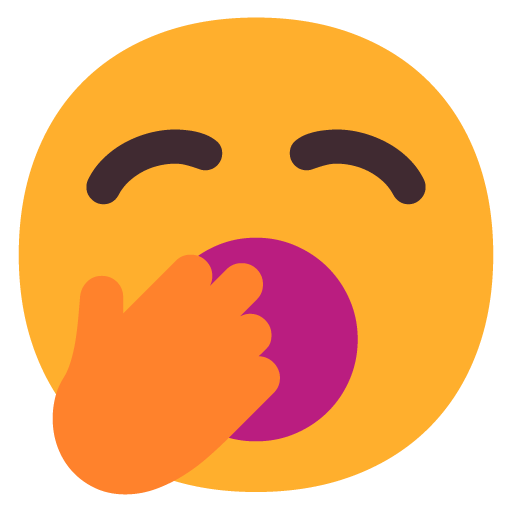 Microsoft design of the yawning face emoji verson:Windows-11-22H2