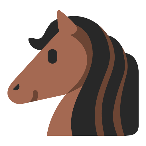 Microsoft design of the horse face emoji verson:Windows-11-22H2