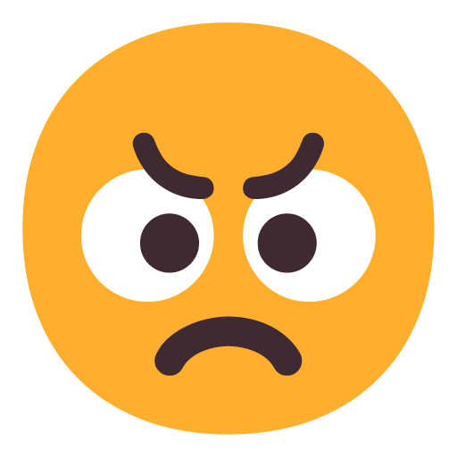Microsoft design of the angry face emoji verson:Windows-11-22H2