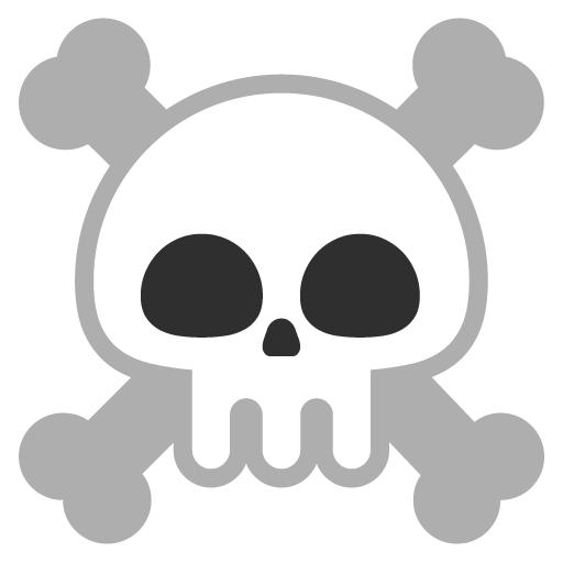 Microsoft design of the skull and crossbones emoji verson:Windows-11-22H2