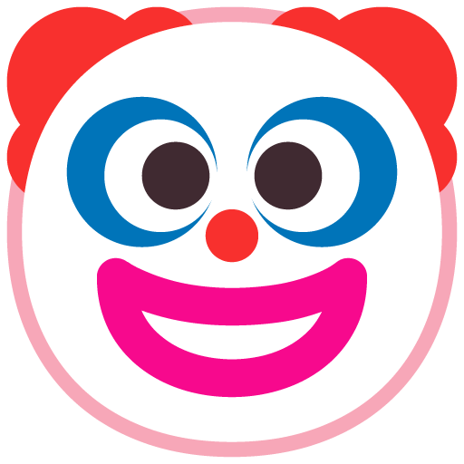 Microsoft Microsoft design of the clown face emoji verson:Windows-11-22H2