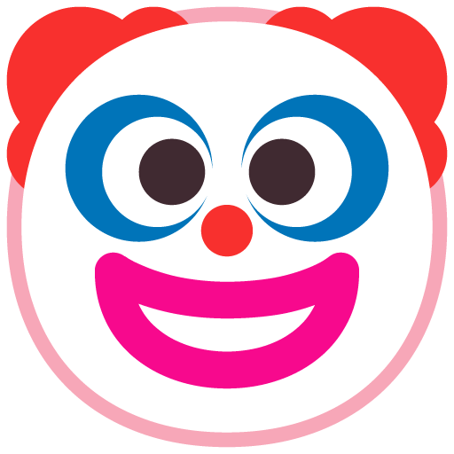 Microsoft design of the clown face emoji verson:Windows-11-22H2