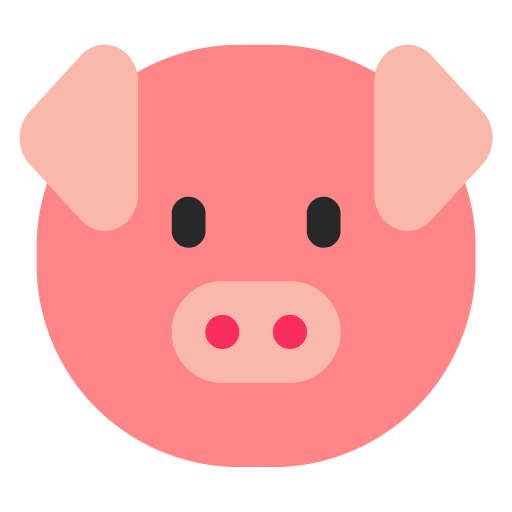 Microsoft design of the pig face emoji verson:Windows-11-22H2