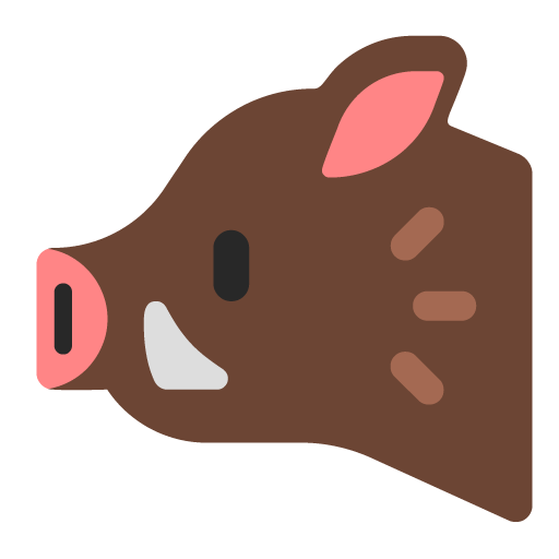 Microsoft design of the boar emoji verson:Windows-11-22H2