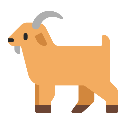 Microsoft design of the goat emoji verson:Windows-11-22H2
