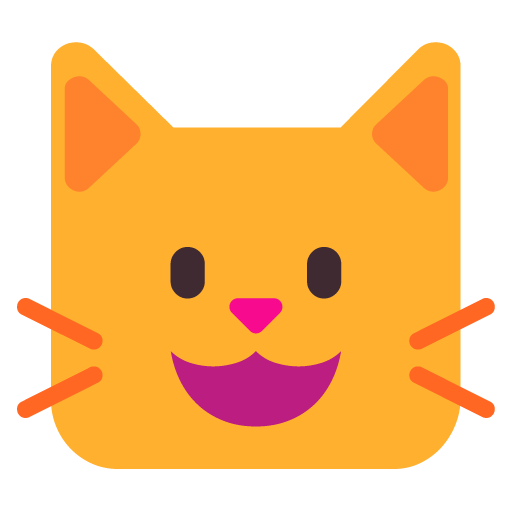 Microsoft design of the grinning cat emoji verson:Windows-11-22H2