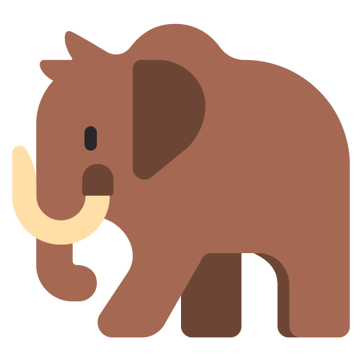 Microsoft design of the mammoth emoji verson:Windows-11-22H2