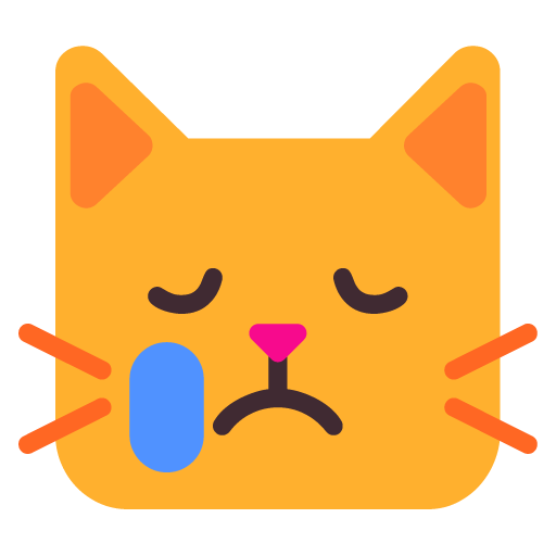Microsoft design of the crying cat emoji verson:Windows-11-22H2