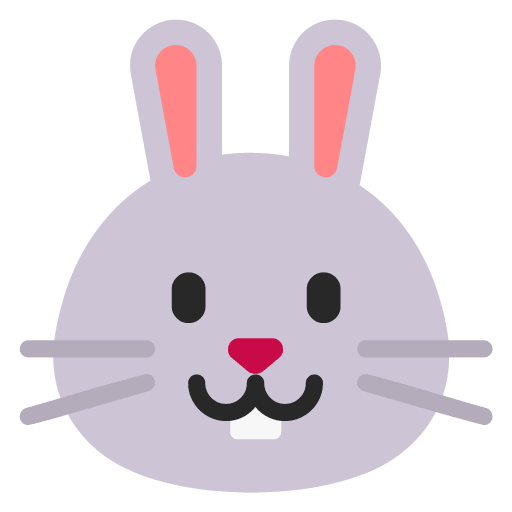 Microsoft design of the rabbit face emoji verson:Windows-11-22H2