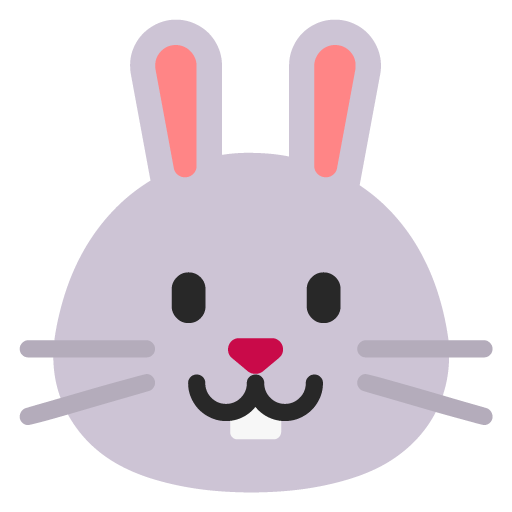 Microsoft design of the rabbit face emoji verson:Windows-11-22H2