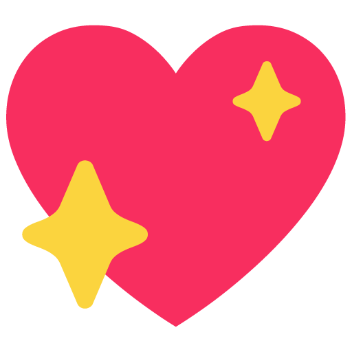 Microsoft design of the sparkling heart emoji verson:Windows-11-22H2