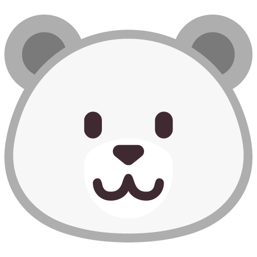Microsoft design of the polar bear emoji verson:Windows-11-22H2