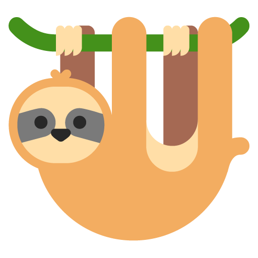 Microsoft design of the sloth emoji verson:Windows-11-22H2