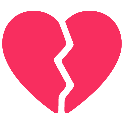 Microsoft design of the broken heart emoji verson:Windows-11-22H2