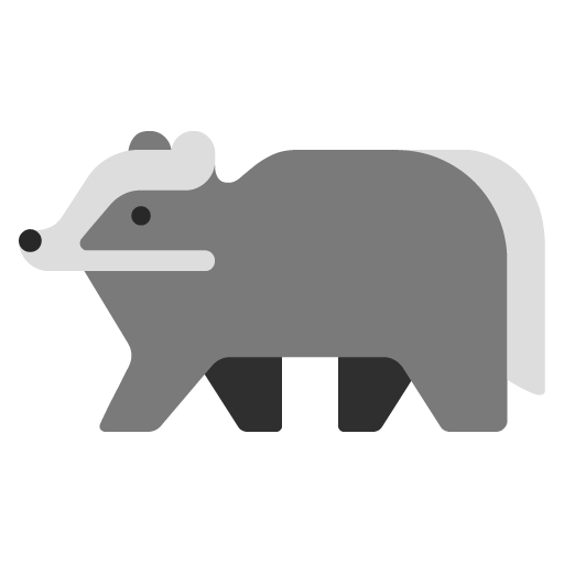 Microsoft design of the badger emoji verson:Windows-11-22H2