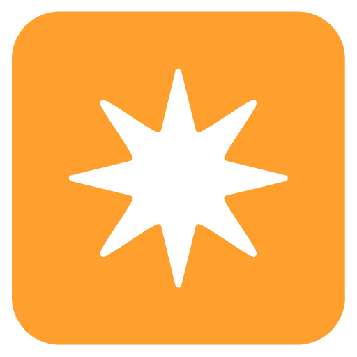 Microsoft design of the eight-pointed star emoji verson:Windows-11-22H2