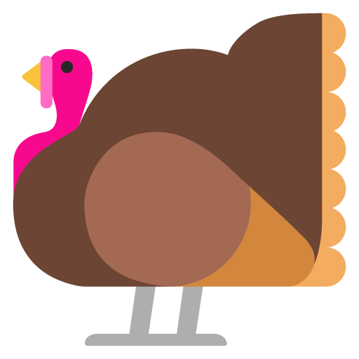 Microsoft design of the turkey emoji verson:Windows-11-22H2