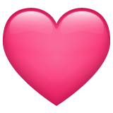 Whatsapp design of the pink heart emoji verson:2.23.2.72