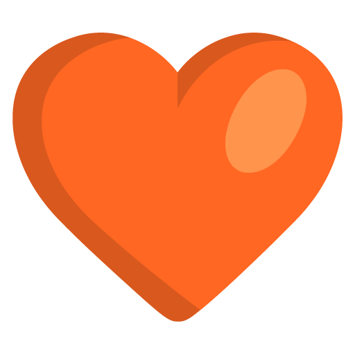 Microsoft design of the orange heart emoji verson:Windows-11-22H2