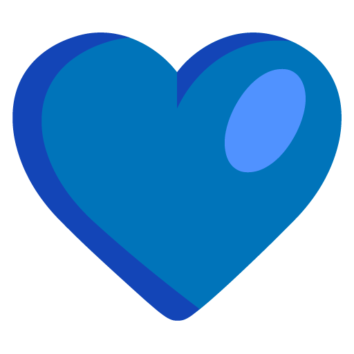 Microsoft design of the blue heart emoji verson:Windows-11-22H2