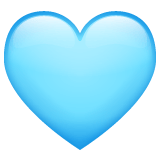 Whatsapp design of the light blue heart emoji verson:2.23.2.72