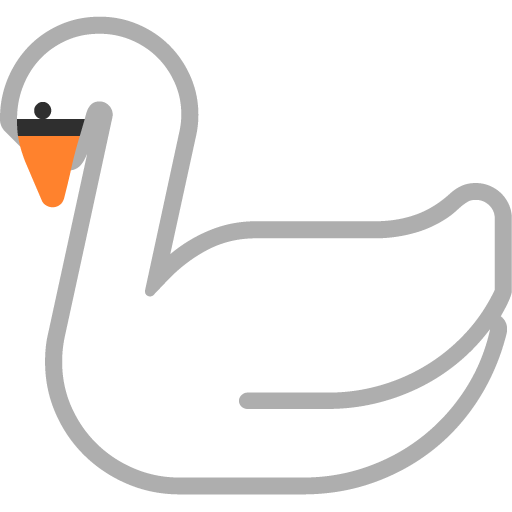 Microsoft design of the swan emoji verson:Windows-11-22H2