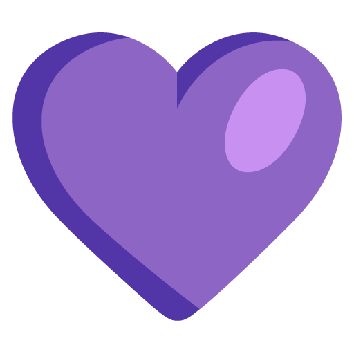Microsoft design of the purple heart emoji verson:Windows-11-22H2