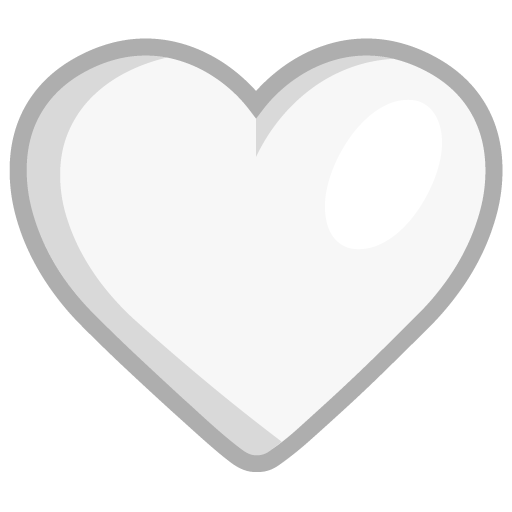 Microsoft design of the white heart emoji verson:Windows-11-22H2