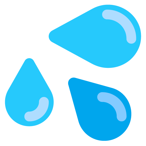 Microsoft design of the sweat droplets emoji verson:Windows-11-22H2