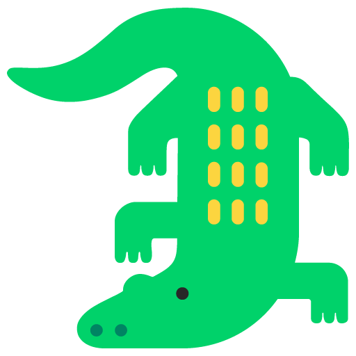 Microsoft design of the crocodile emoji verson:Windows-11-22H2